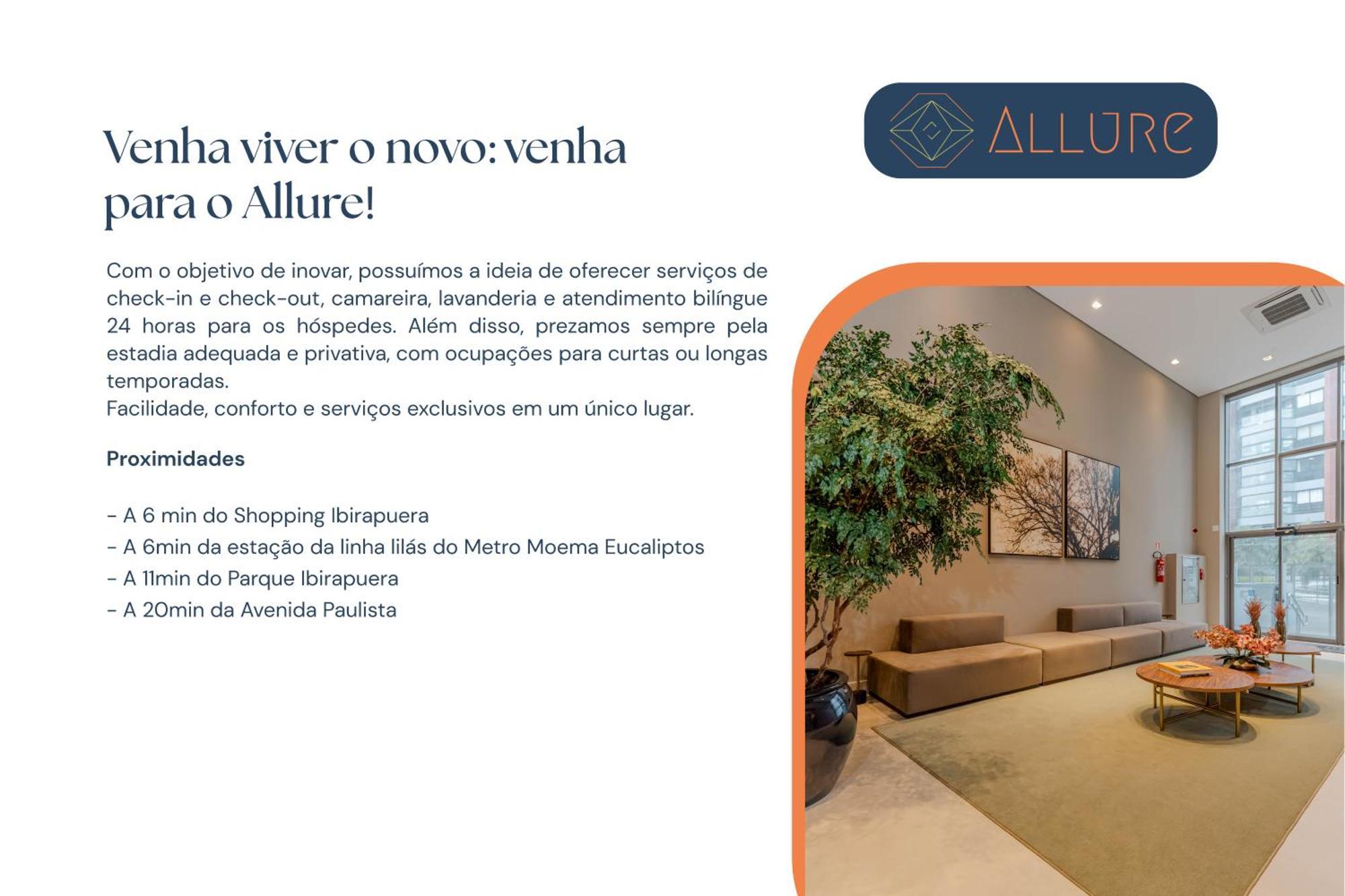 Apartamentos Studio Allure Moema - Com Cafe Da Manha Opcional, Recepcao E Valet 24 Horas Сан-Пауло Экстерьер фото